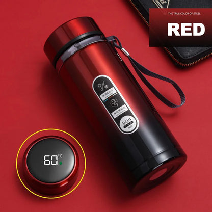 🌡️ Stainless Steel LED Temperature Thermos Bottle (500ML–1L) 💧✨