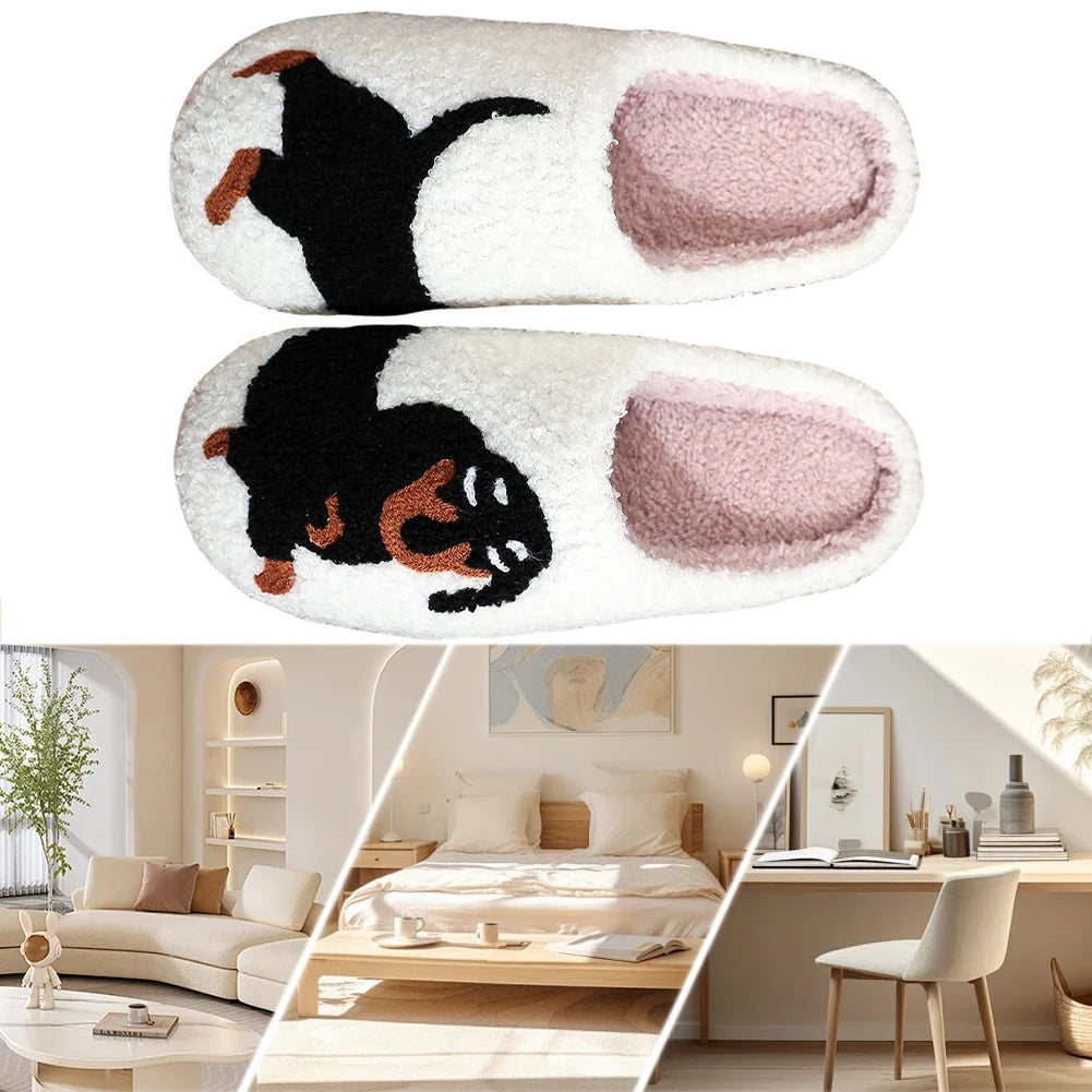 Plush Dachshund Slippers 🐾❄️