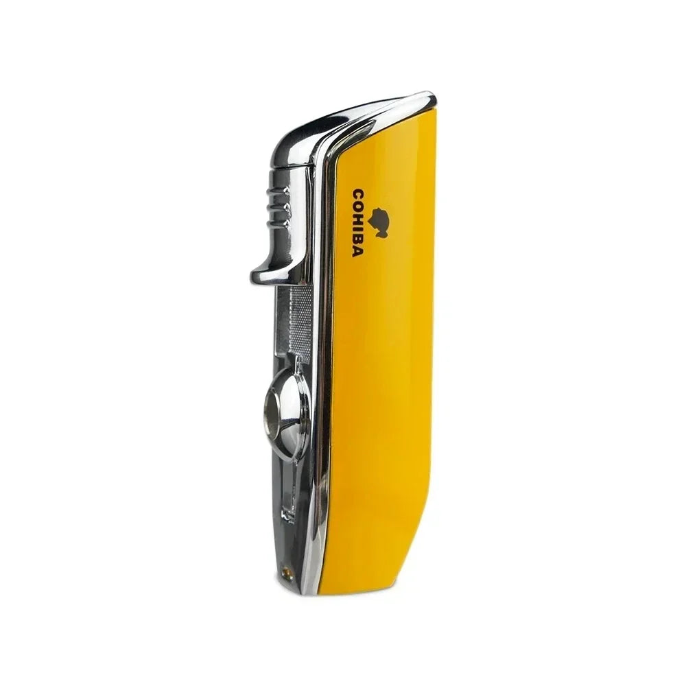 Premium Windproof Cigar Lighter with Triple Punch