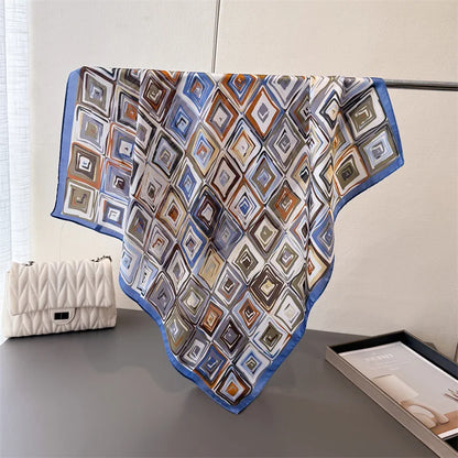 Women’s Luxury Floral Printed Silk Scarf
