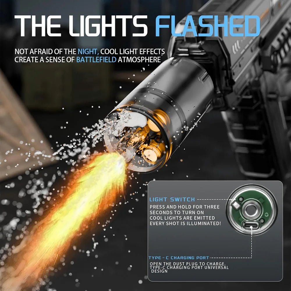 LED Flame Effect Rechargeable Water Gun
