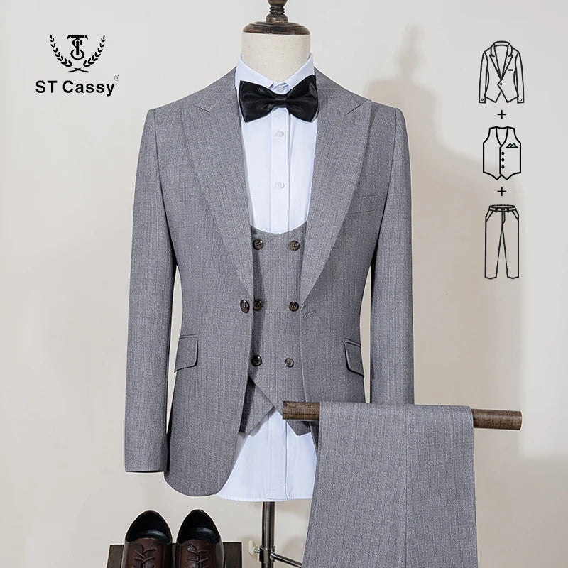 Men’s 3-Piece Slim Fit Suit 🤵 | Wedding & Business