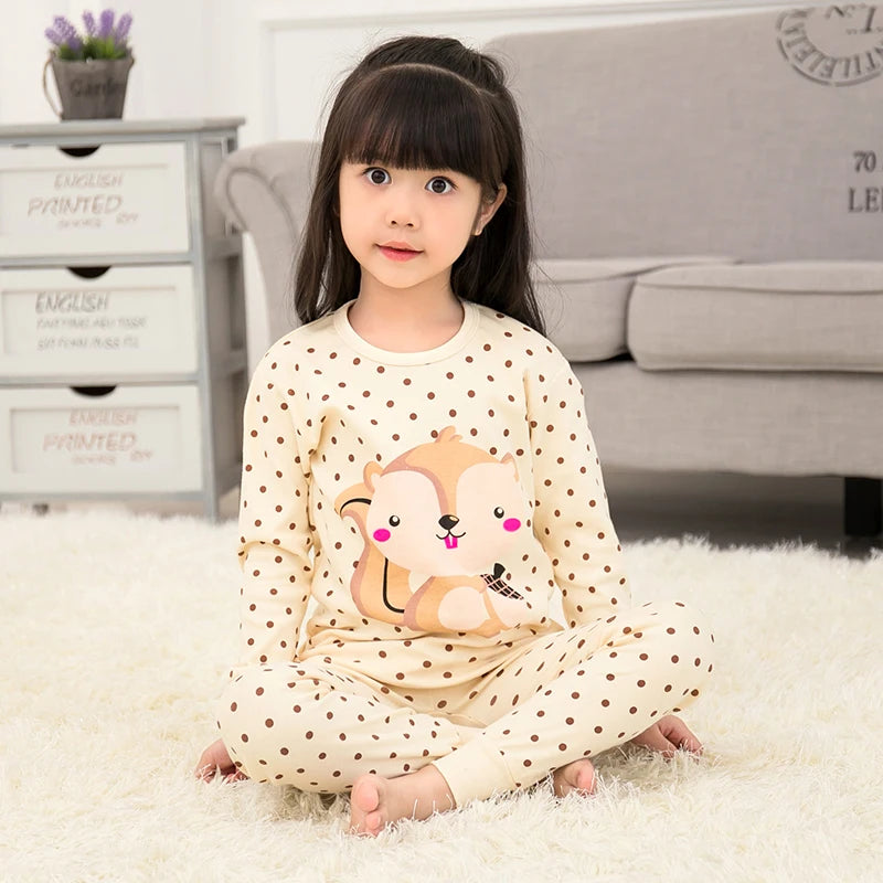 🧸 Boys Cartoon Cotton Pajama Set – Full Sleeve Nightwear