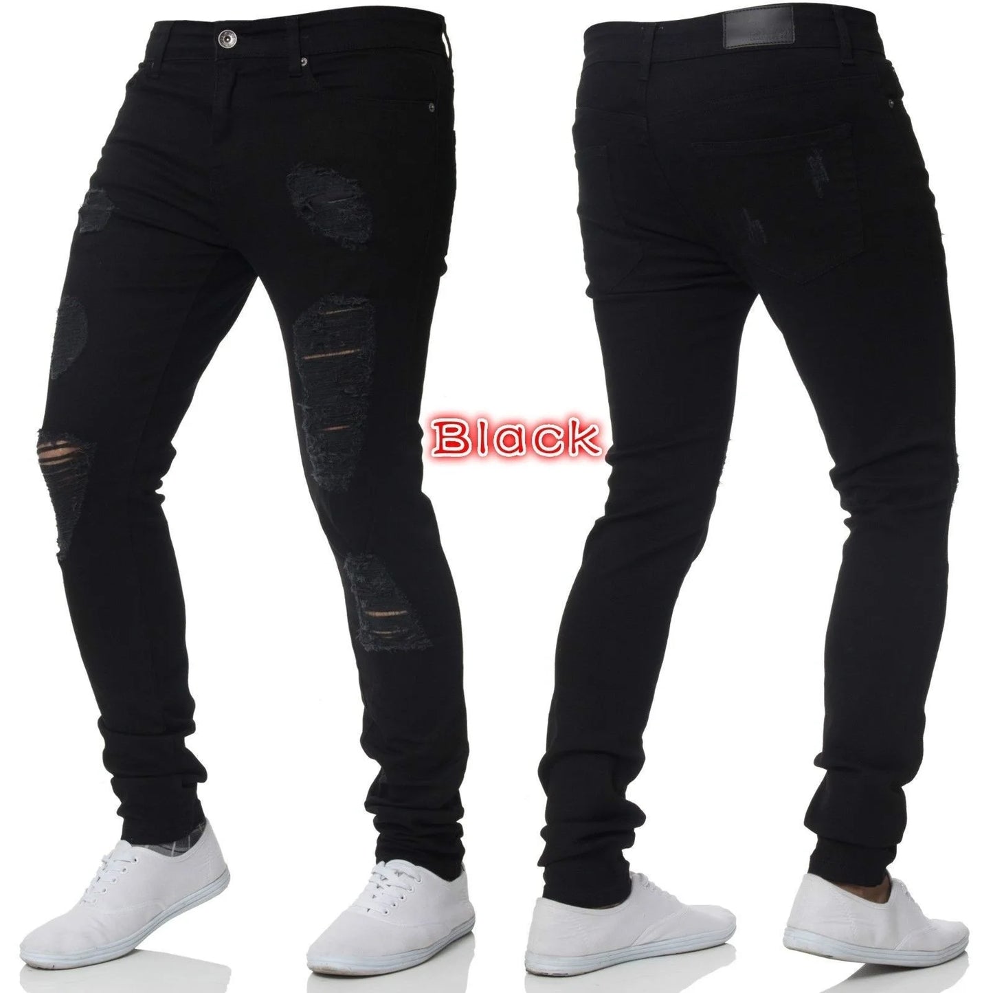 🌍 Glomexia– Men’s Casual Slim Fit Denim Jeans 👖🔥