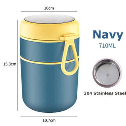 Insulated Stainless Steel Food Jar 🍲 | Leakproof Lunch Container