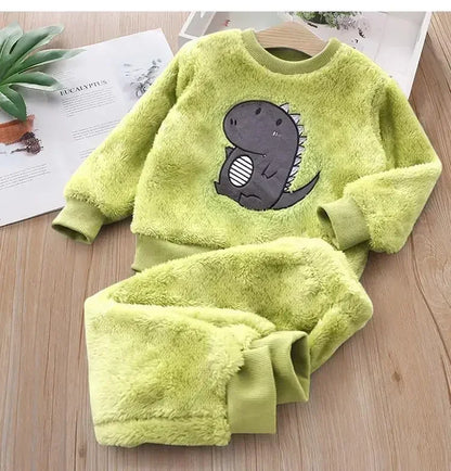 Premium Kids Bear Winter Pajama Set (2-Piece)
