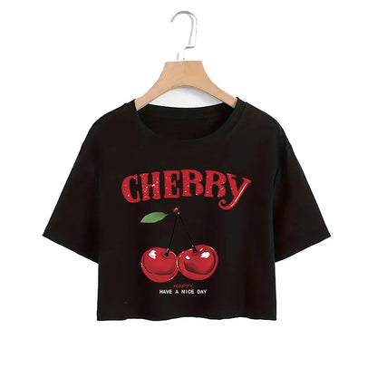 ✨ High Street Letter Print Crop Tee