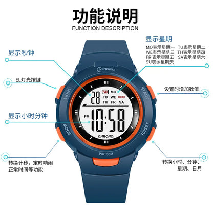 Kids Digital Watch – Luminous Waterproof Alarm Clock
