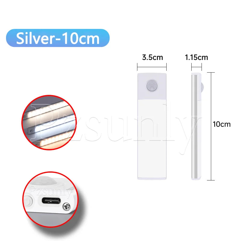 🌙💡 USB Motion Sensor Cabinet Light | Rechargeable ✨