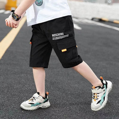 Boys Summer Casual Letter Print Shorts (4–14 Years)