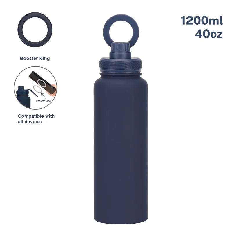 PuraCool 1200ml Stainless Steel Insulated Water Bottle 💧 | Sports & Travel Flask