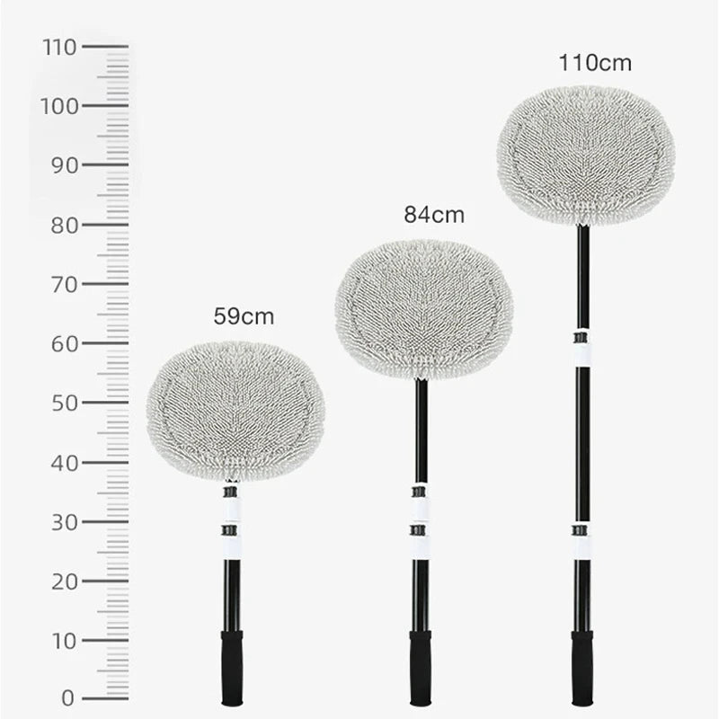 Premium Telescopic Car Wash Brush with Soft Chenille Mop