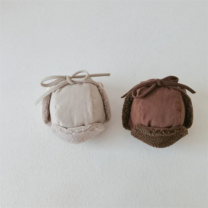 Kids Winter Velvet Earflap Cap ❄️ | Warm Corduroy Hat