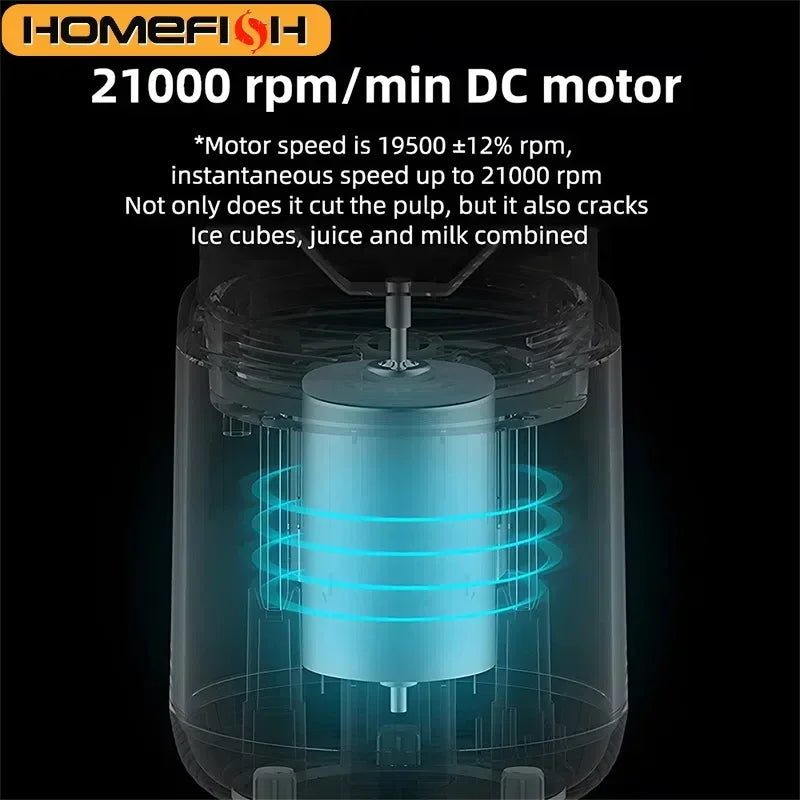 🥤⚡ HOMEFISH Portable Juice Blender 🍓