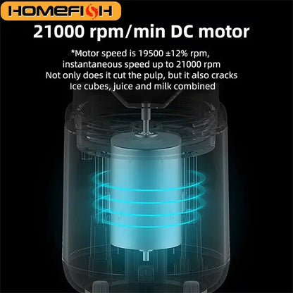 🥤⚡ HOMEFISH Portable Juice Blender 🍓