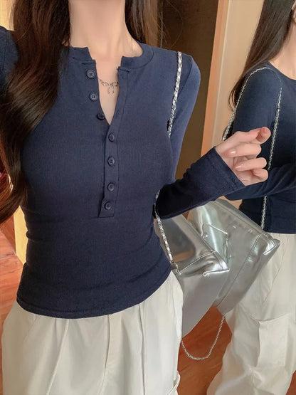 🖤 Sexy Slim Fit Long Sleeve Top for Women