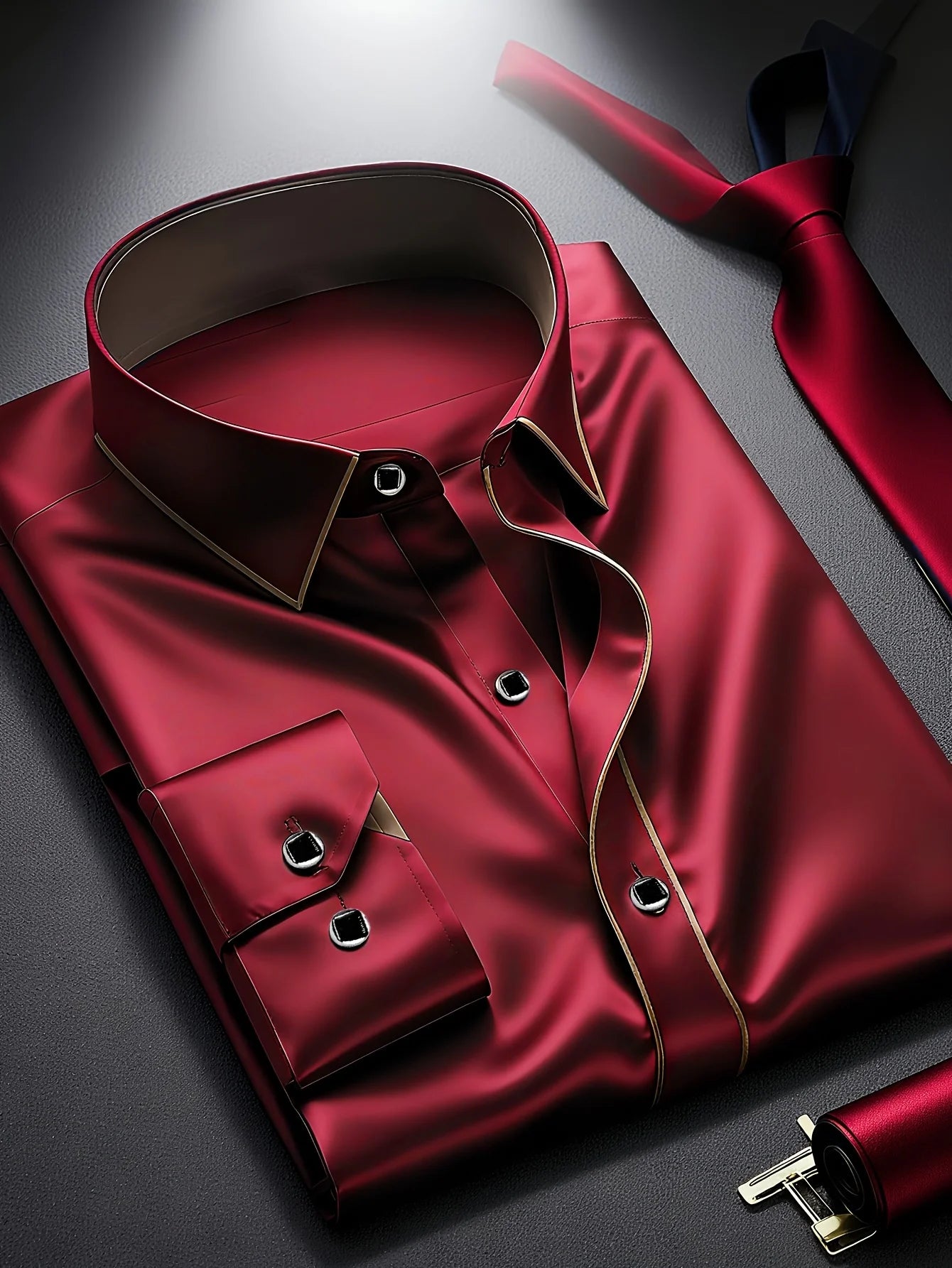 Men’s Premium Patchwork Tuxedo Shirt – Full Sleeve Stylish Party & Casual Wear