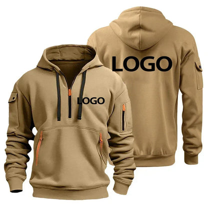Glomexia Men’s Sports Hoodie – Zipper Sweatshirt with Arm Pocket
