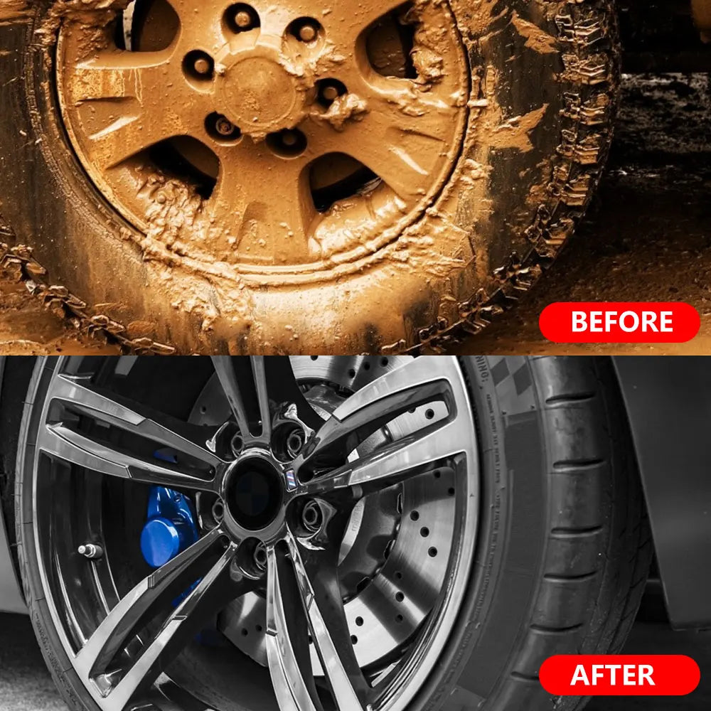 Premium 45cm Car Wheel Rim Cleaning Brush – Soft Non Scratch