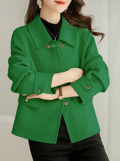 🧥 Women’s Double Breasted Casual Jacket – Autumn Winter Wear