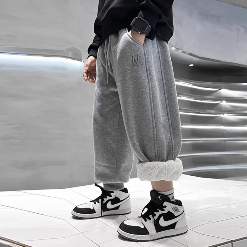 Premium Kids Plush Velvet Winter Sweatpants