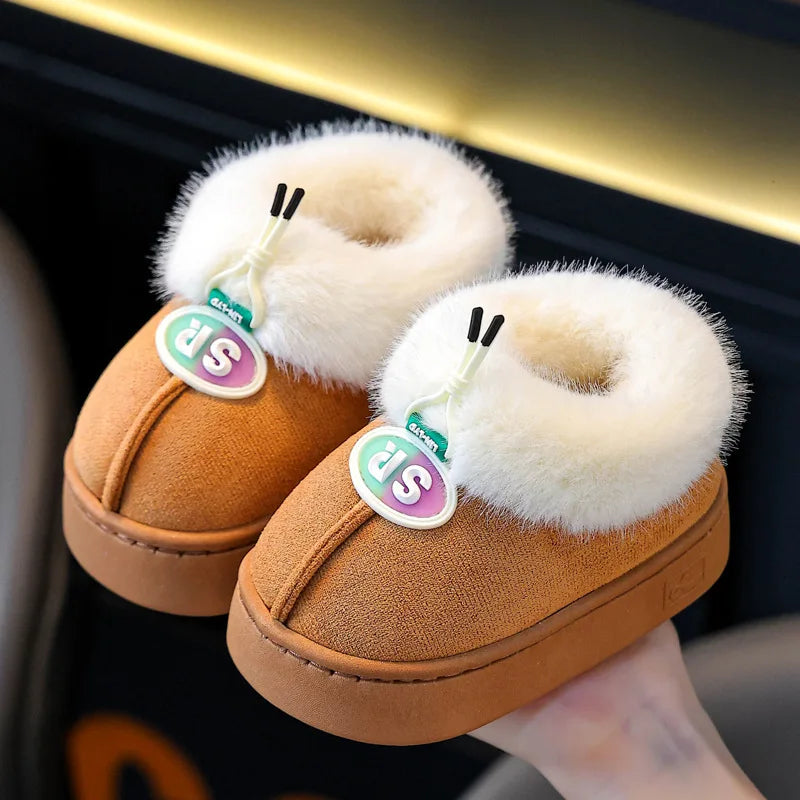 Kids Winter Cartoon Cotton Slippers 🖤
