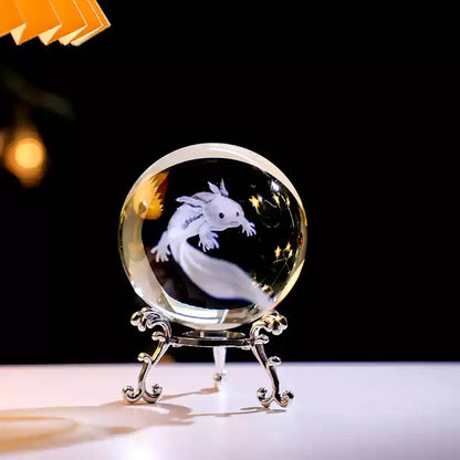 3D Solar System Crystal Ball with Stand