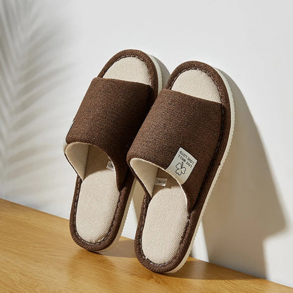 🩴 Men’s Hemp Fabric Indoor Slippers 🌿