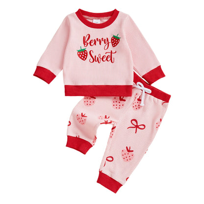 Premium Toddler Girl Strawberry Autumn Set