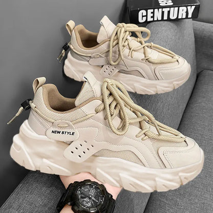 Breathable Thick-Sole Men’s Sneakers