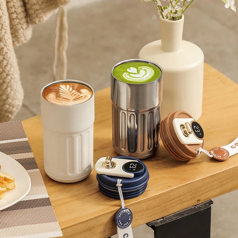🌡️ Smart LED Temperature Thermos Cup (450ML) ☕✨