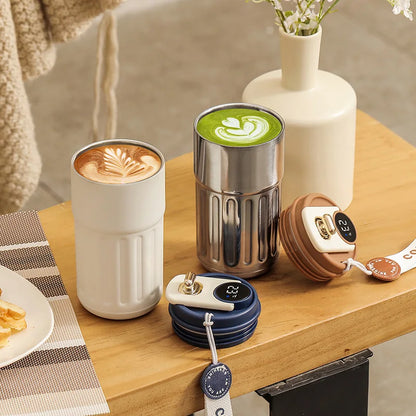 🌡️ Smart LED Temperature Thermos Cup (450ML) ☕✨