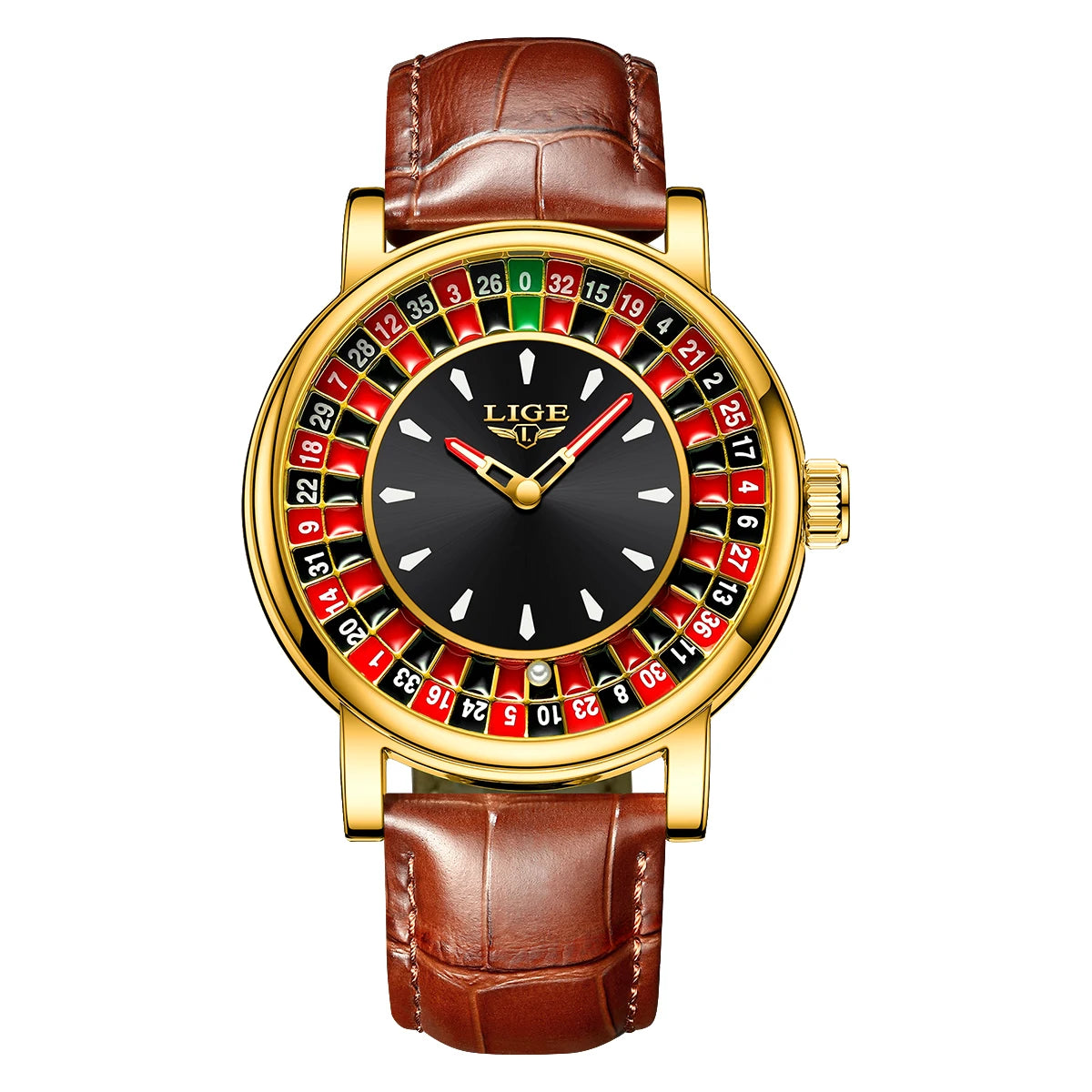 Glomexia Roulette Men Watch | Rotating Dial Waterproof