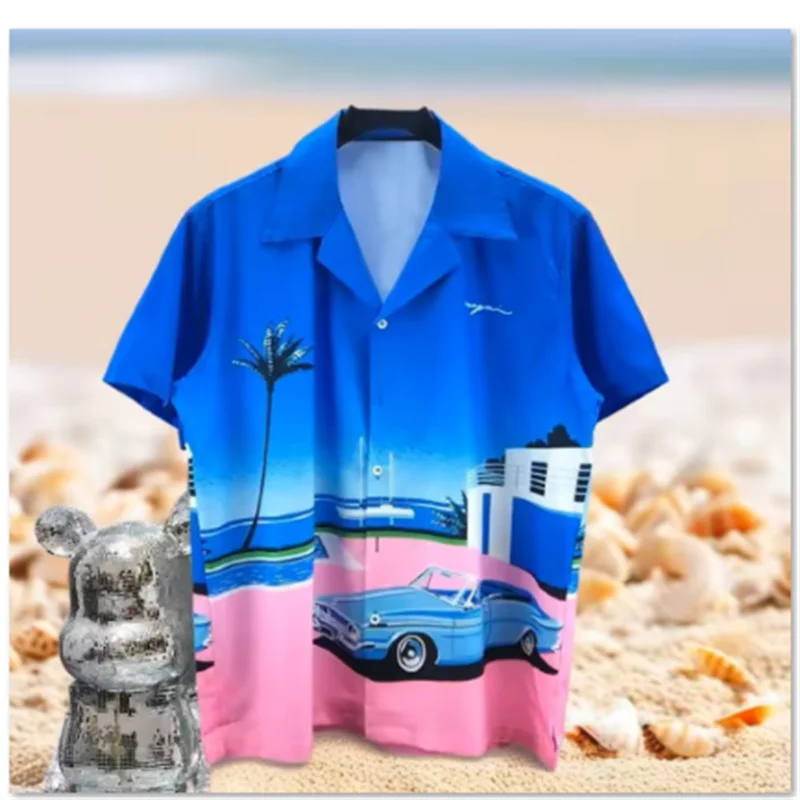 Premium Light Luxury Printed Shirt – Casual Short Sleeve