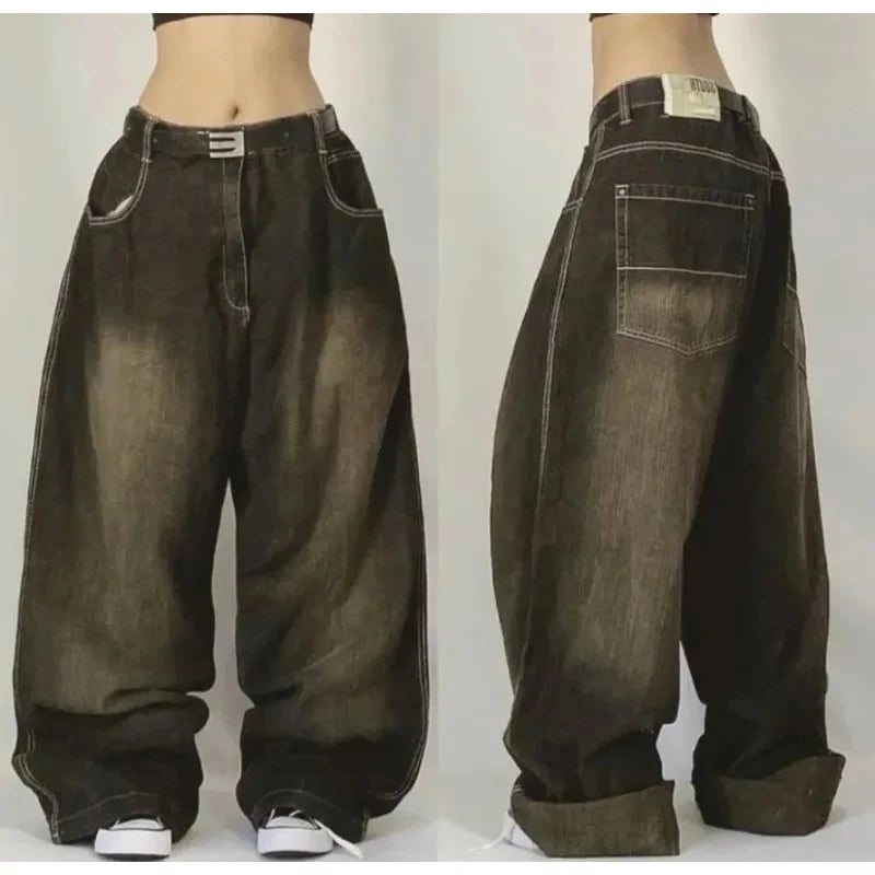 Glomexia Y2K Baggy Punk Jeans 🖤