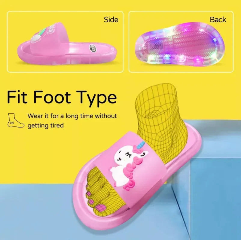 Kids Cartoon Light Slippers 🦄✨