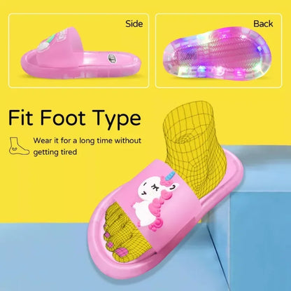 Kids Cartoon Light Slippers 🦄✨