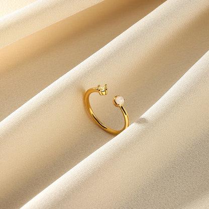 Gold Color Fruit Zirconia Adjustable Ring