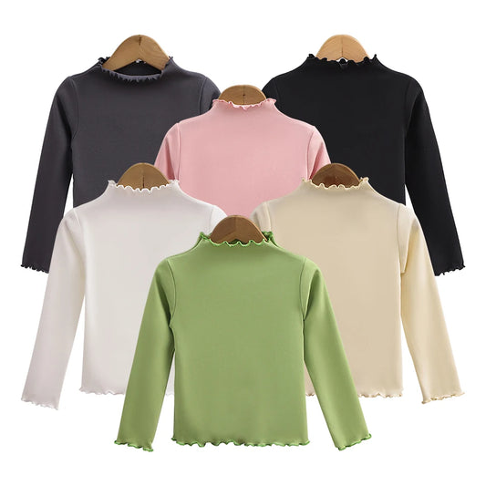 Premium Girls Black Fungus Edge Long Sleeve T-Shirt