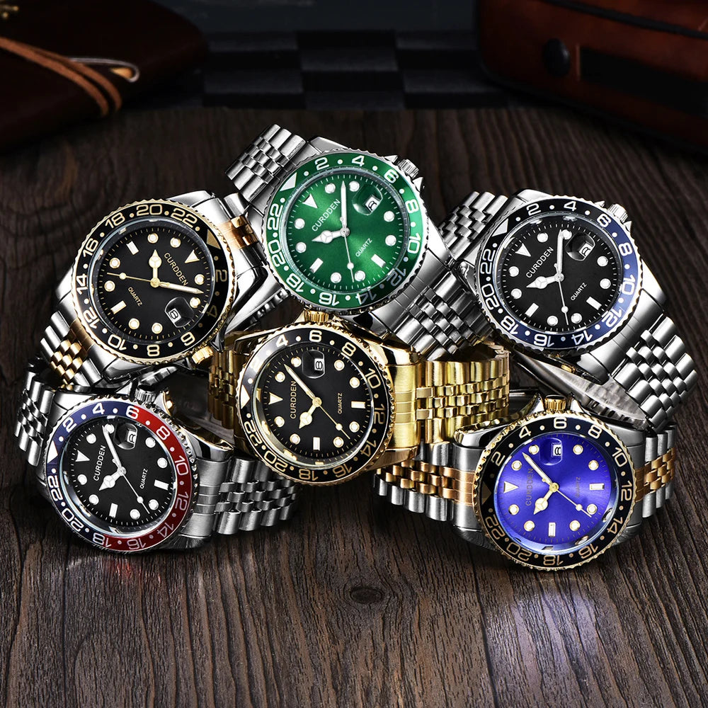 Glomexia Men’s Green Quartz Watch 💚