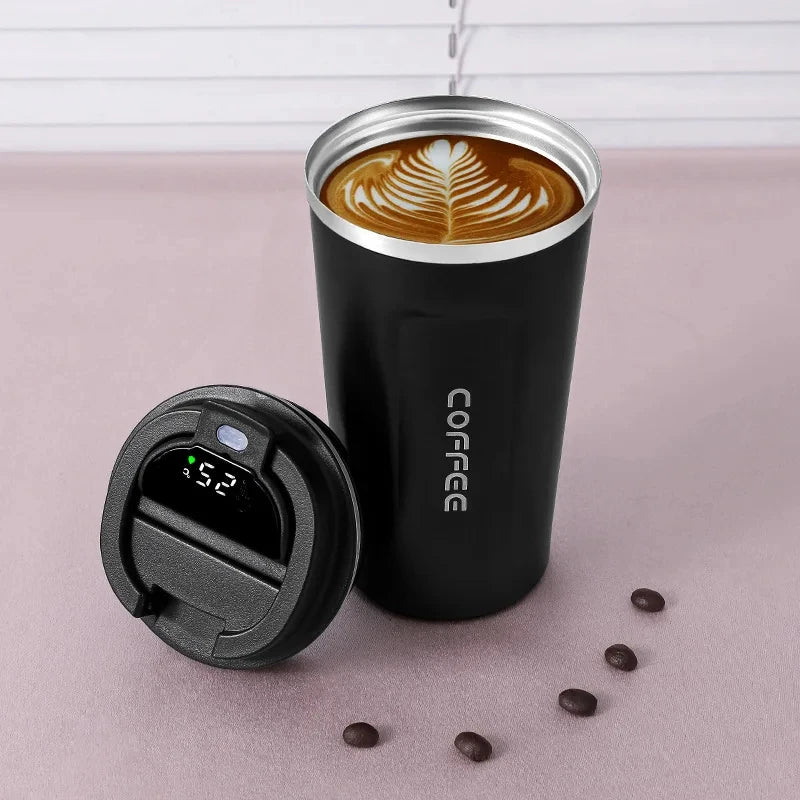 🌡️ Smart LED Temperature Thermos Cup (450ML) ☕✨