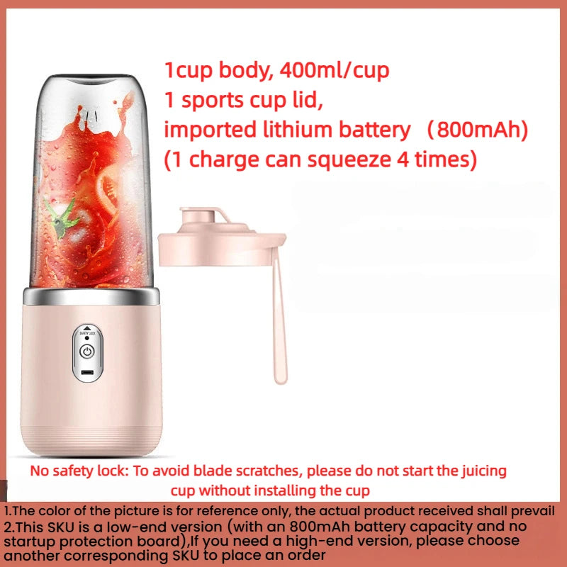 🥤⚡ HOMEFISH Portable Juice Blender 🍓
