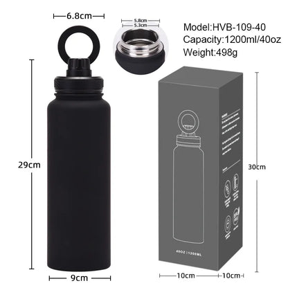 PuraCool 1200ml Stainless Steel Insulated Water Bottle 💧 | Sports & Travel Flask