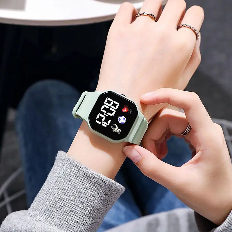 ⌚ Kids LED Sports Digital Watch | Waterproof Square Dial Watch for Boys & Girls 🚀