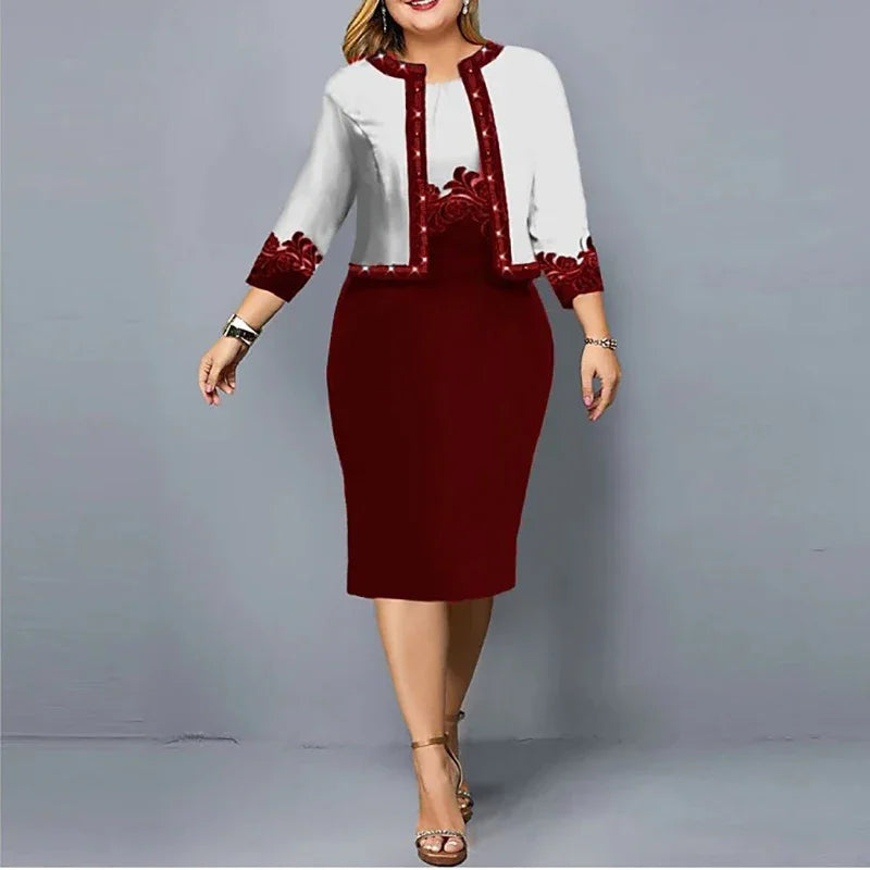 Women’s Two Piece Dress Set – Floral Cardigan & Tank Dress