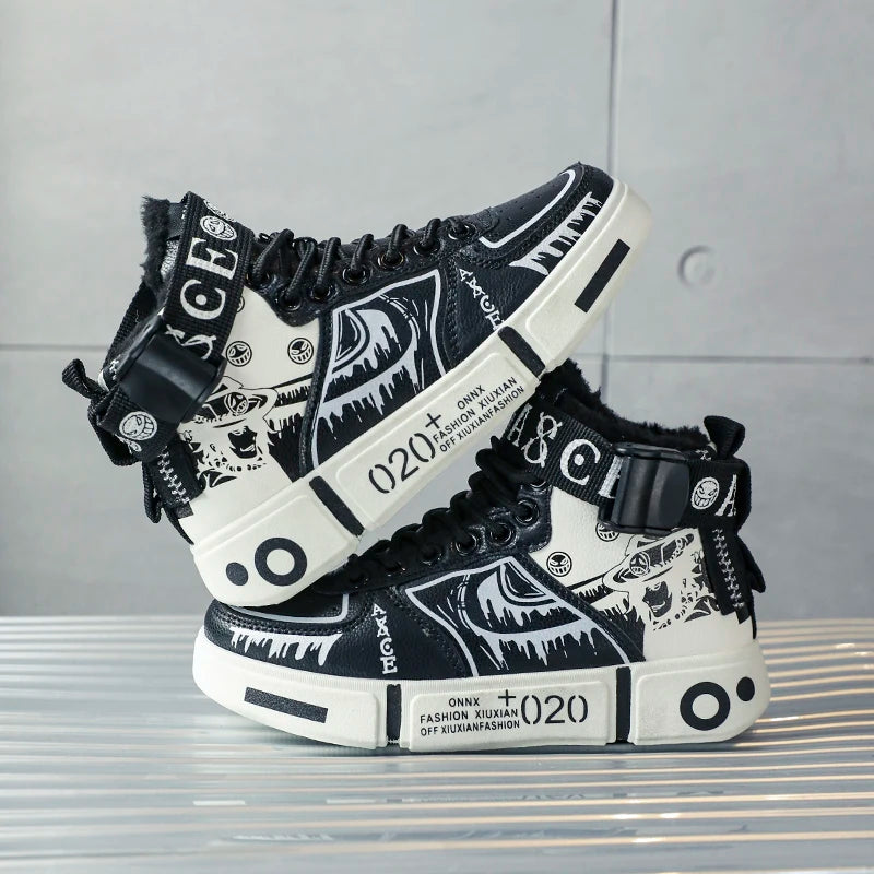 Boys High-Top Winter Sneakers 👟❄️ | Waterproof Anti-Slip