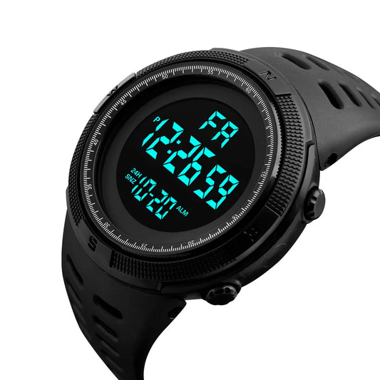 🌍 Glomexia – Men’s Military Style Digital Sports Watch with LED Display