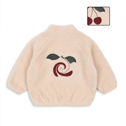 Premium Lambswool Kids Winter Jacket | Warm Cherry Coat | GLOMEXIA