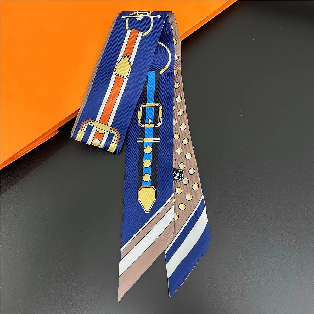 🧣 Glomexia Silk Print Hair Scarf – Elegant Women Fashion Wrap ✨