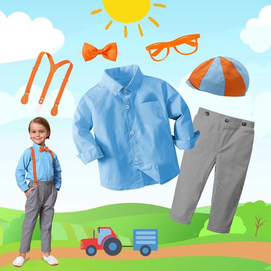 Toddler Boy Gentleman Suspender Outfit 🎩 Party & Birthday Set